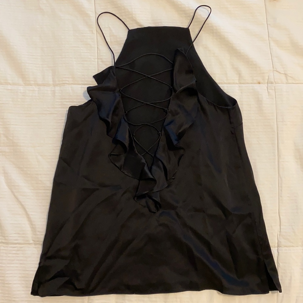 Cami NYC Ruffle Charlie Strap Tank Blouse